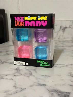 Nee doh Nice Ice Baby Squishy Ice Cube Toy - Pink, Blue, Purple